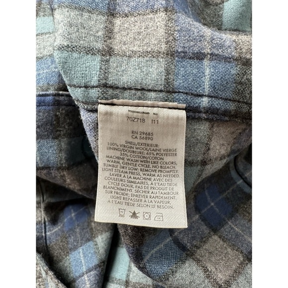 Mens Pendleton Board Shirt Blue Plaid Limited Edition Wool, Size XL - Picture 6 of 9